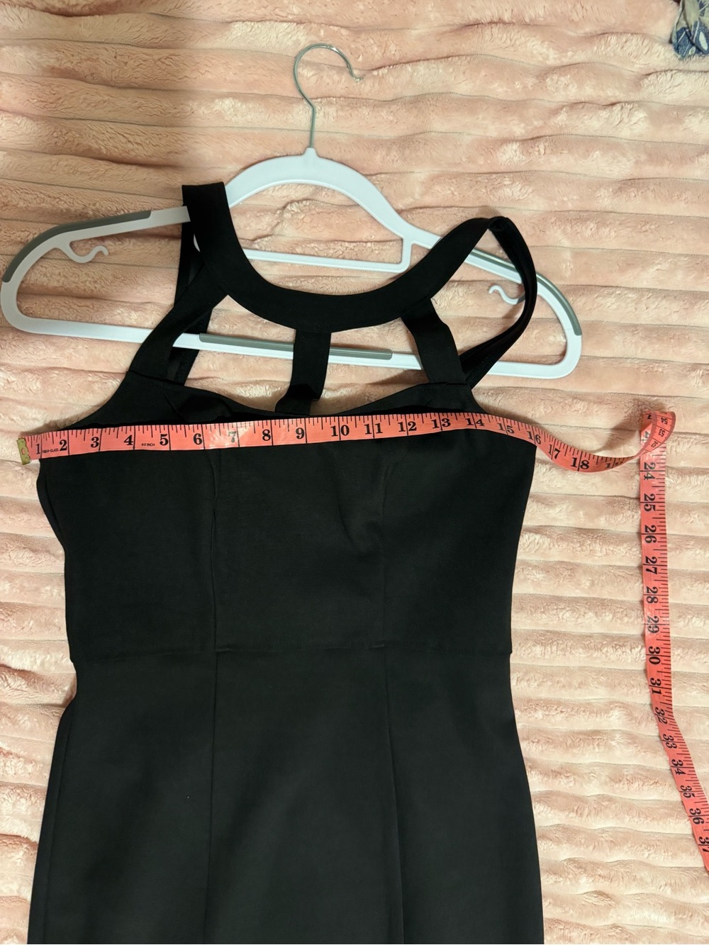 Vintage Cache Black Bodycon Cocktail Dress S Made in USA Rayon Acetate Lycra Lit - Picture 6 of 8